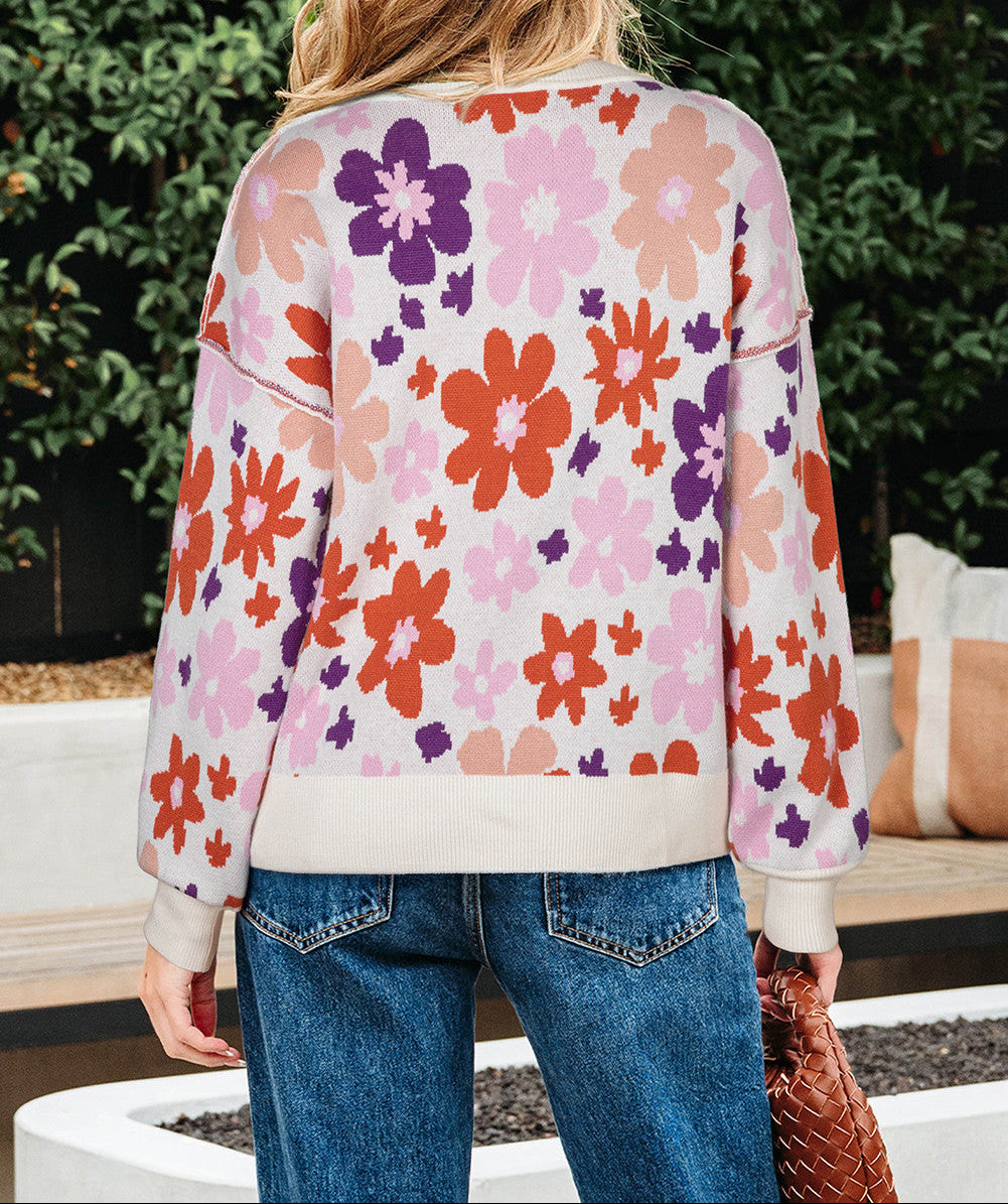 Fall Floral Sweater