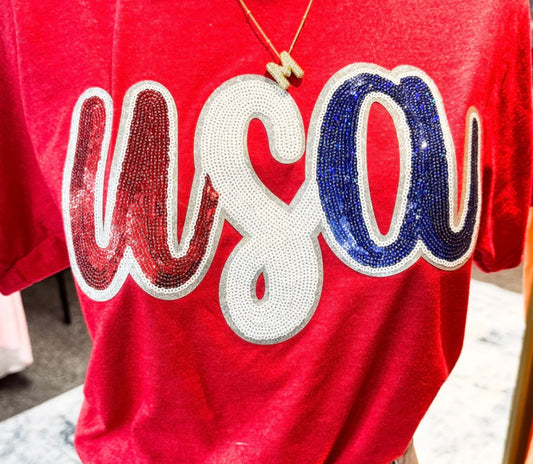 Sequin USA Tee