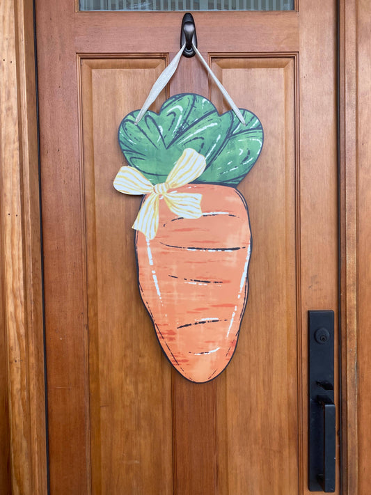 Bow Top Carrot Door Hanger