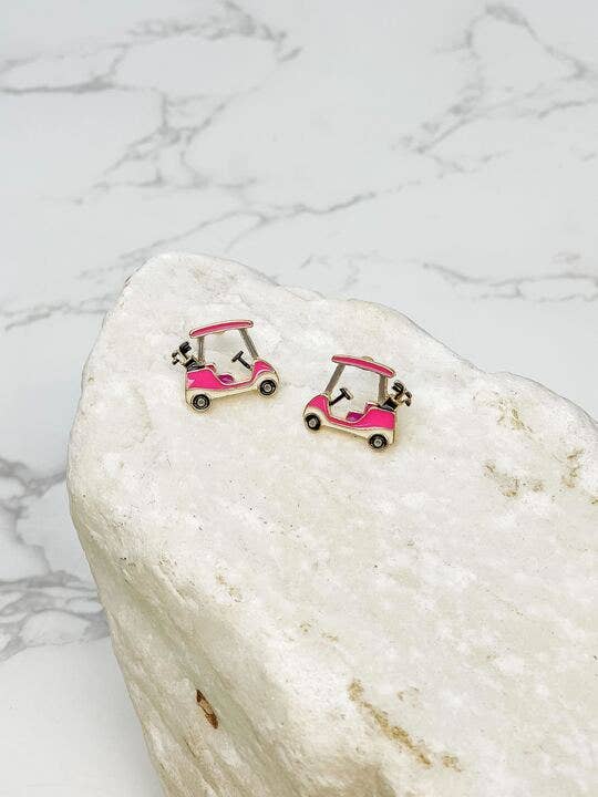 Golf Cart Stud Earrings