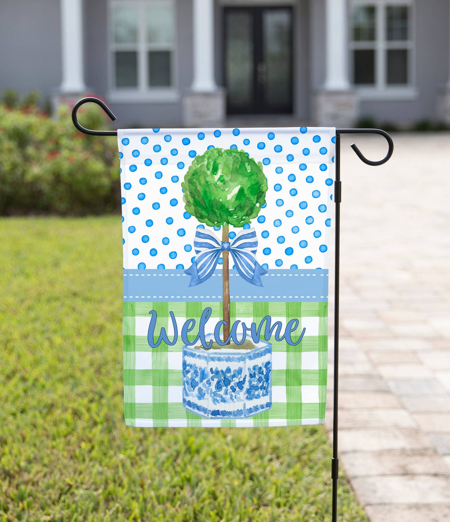 Welcome Topiary Garden Flag