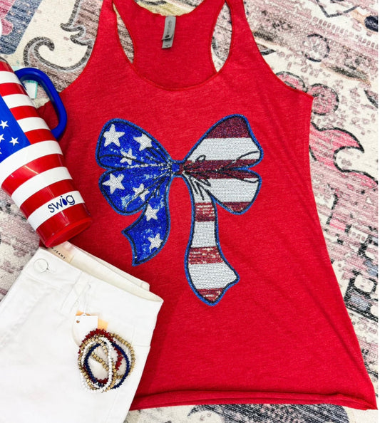 Sequin Bow Tank