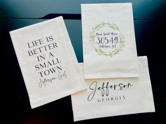 Jefferson, GA Cotton Tea Towel