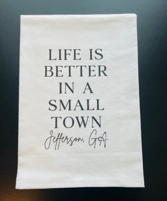 Jefferson, GA Cotton Tea Towel