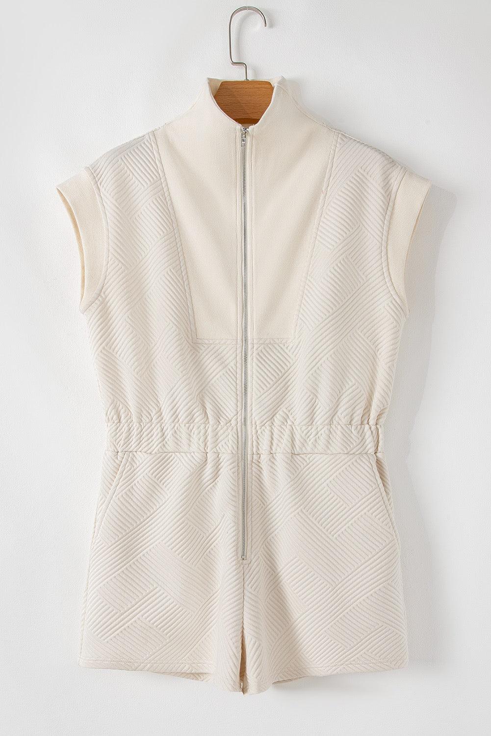 Textured Cream Romper