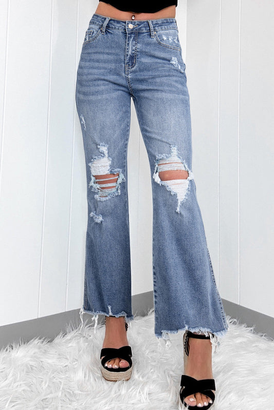 Distressed Flare Jeans