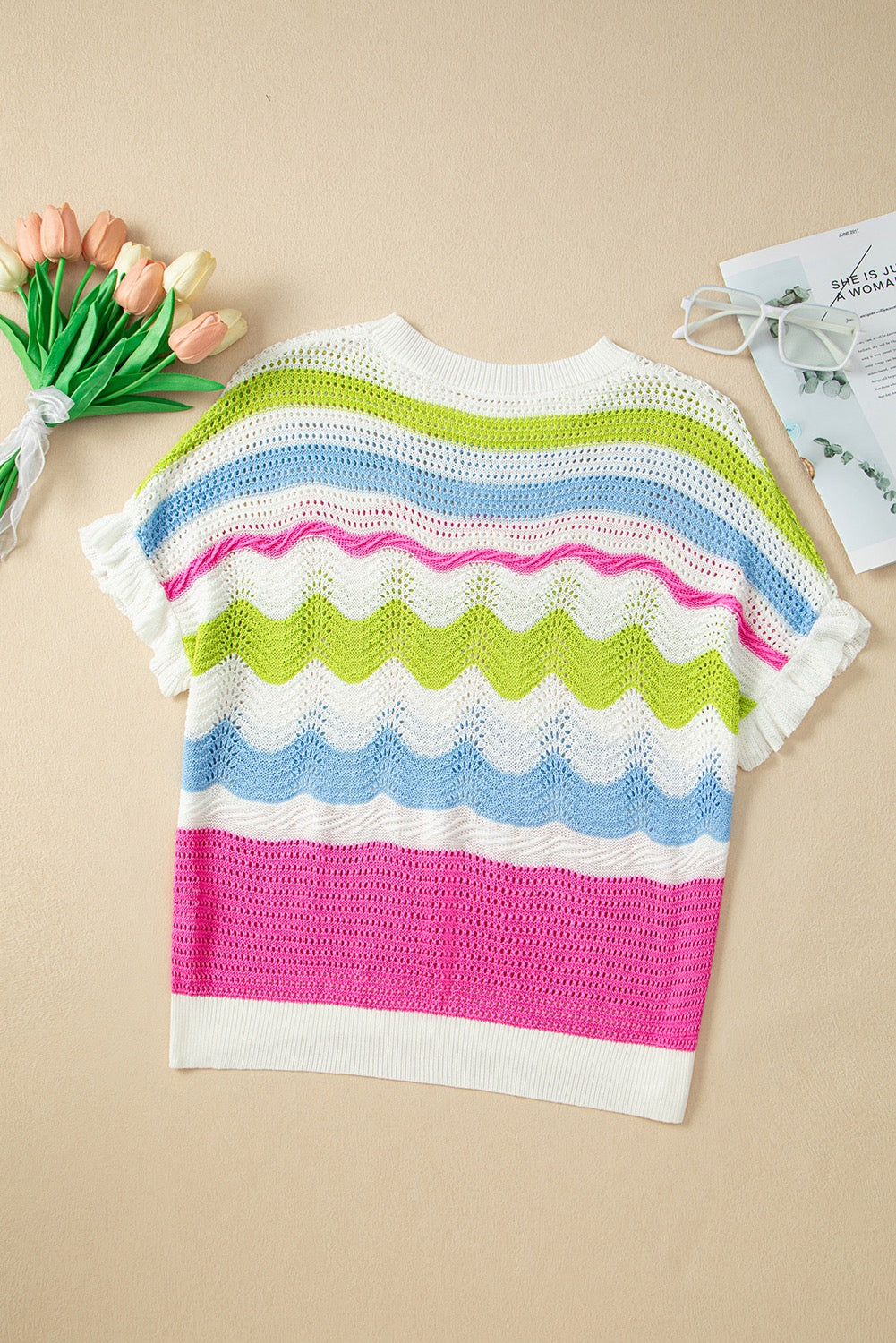 Striped Crochet Top