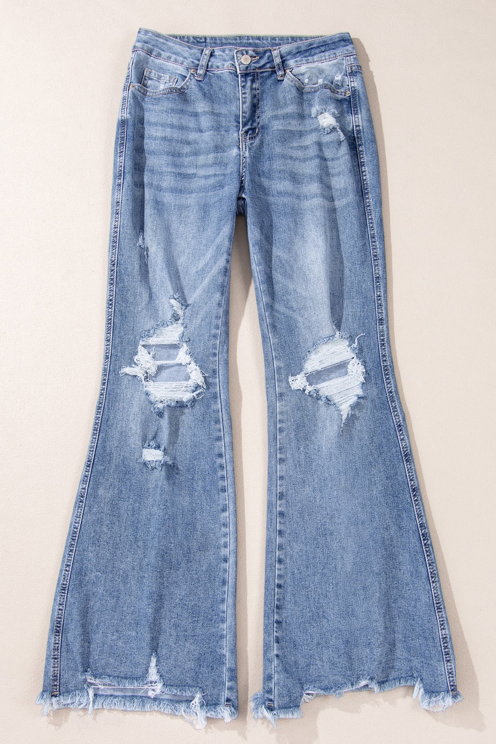 Distressed Flare Jeans