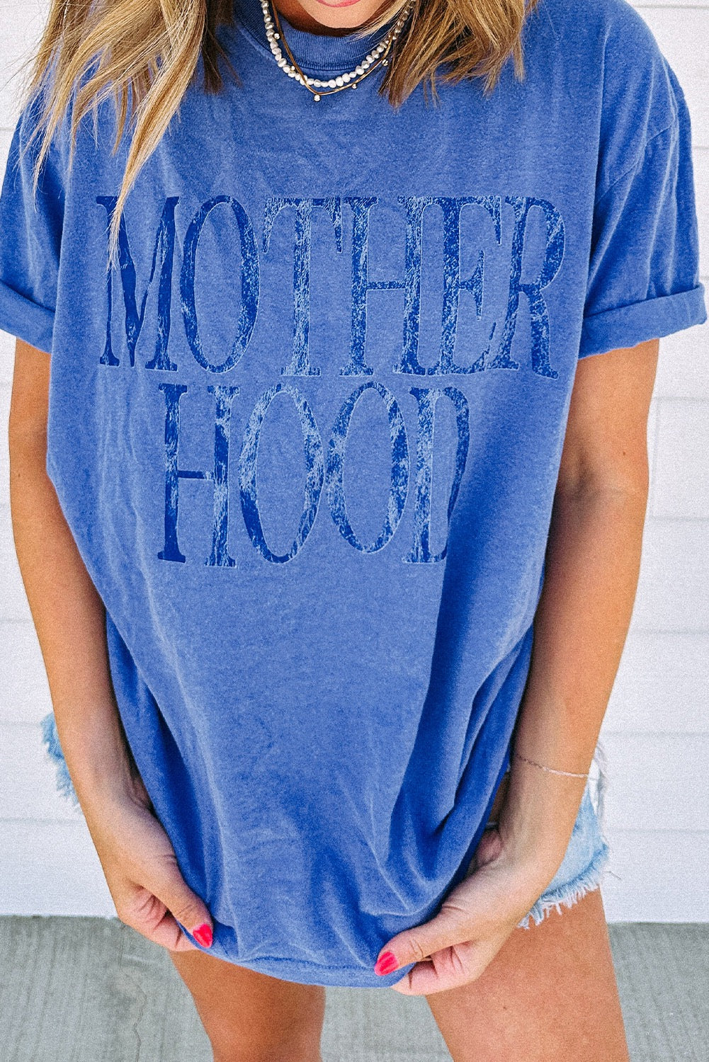 Blue Motherhood Top