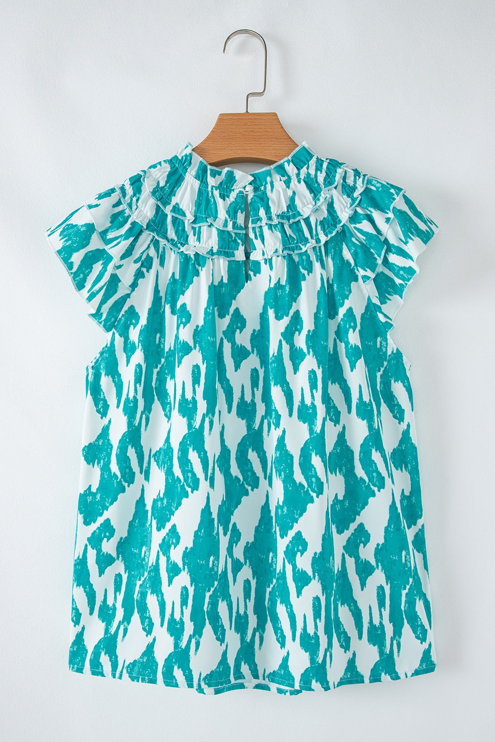 Teal Watercolor Blouse