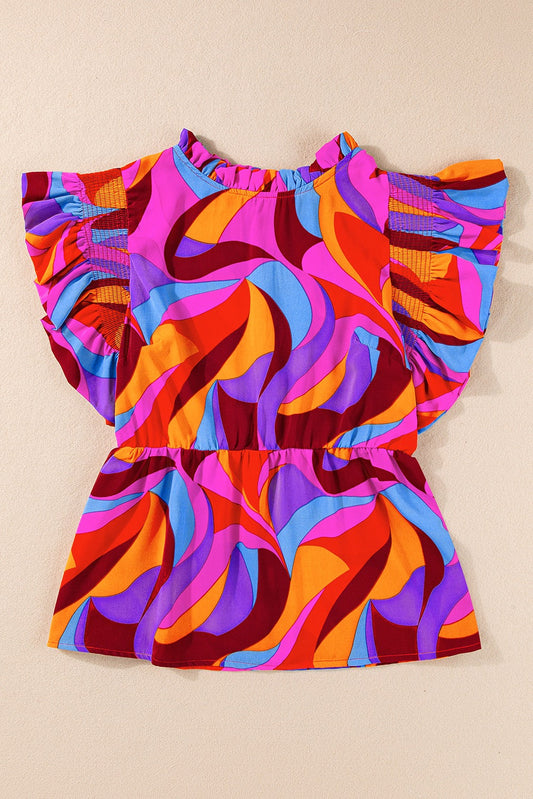 Abstract Flutter Blouse