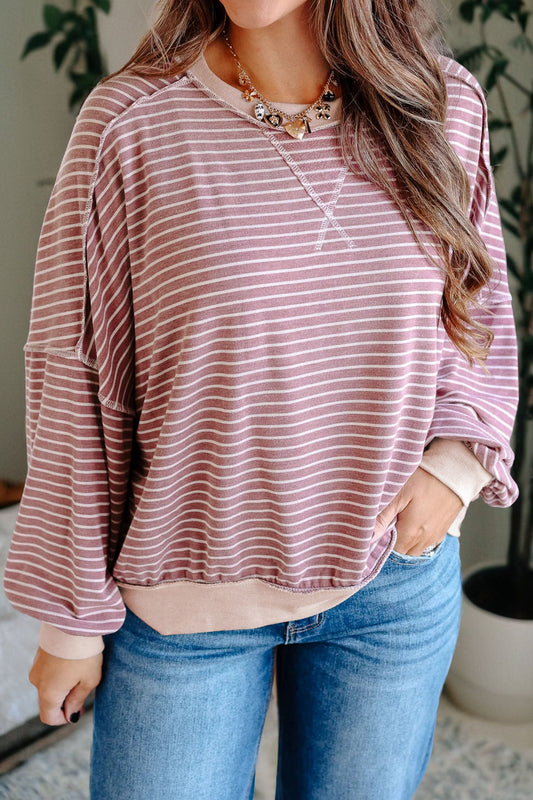PInk Stripe Patchwork Top